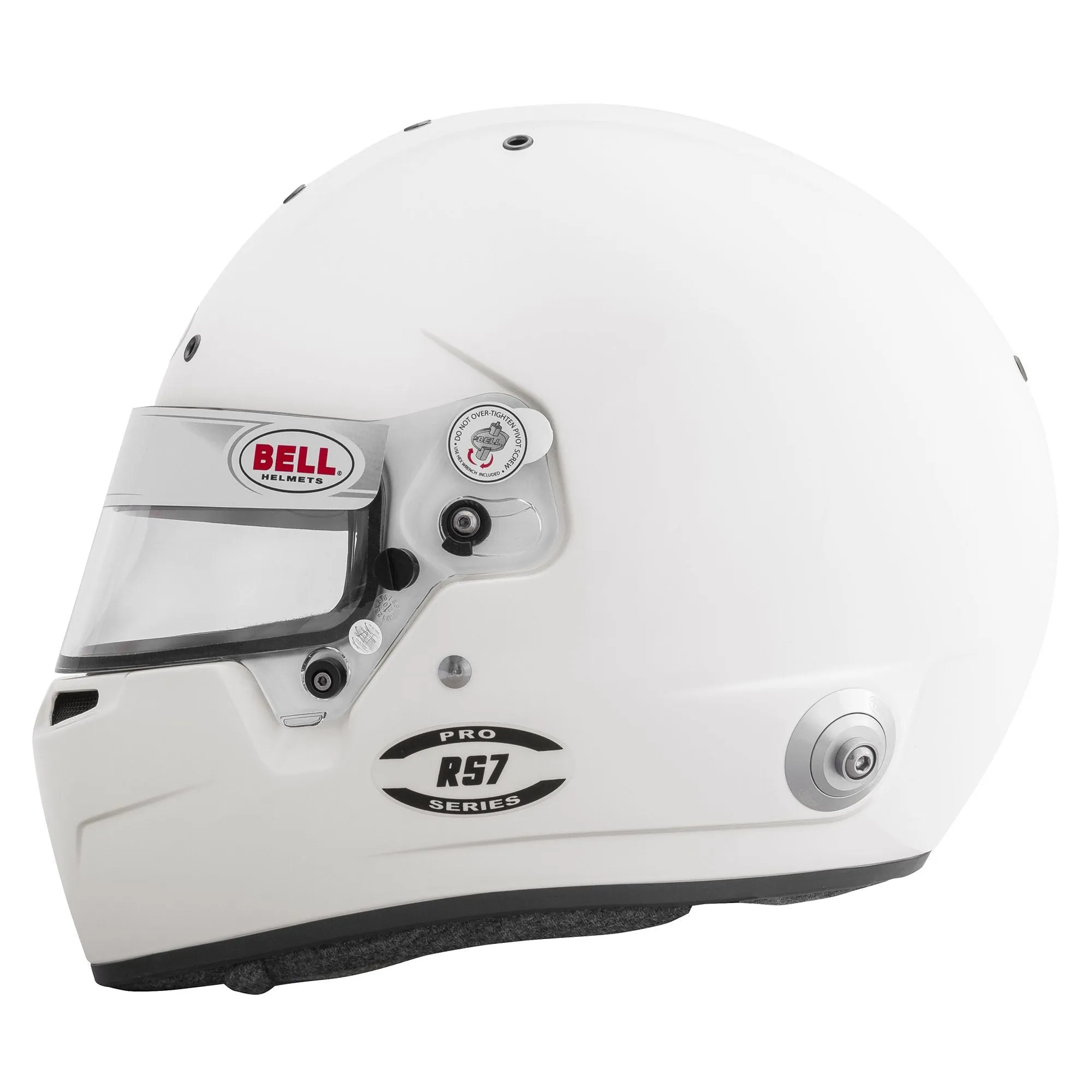 Bell RS7 PRO SA2020 Helmet, White  FREE Fleece Helmet Bag