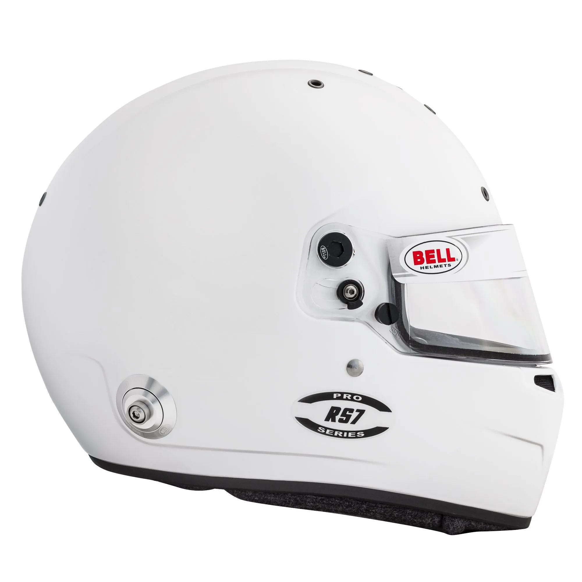 Bell RS7 PRO SA2020 Helmet, White  FREE Fleece Helmet Bag