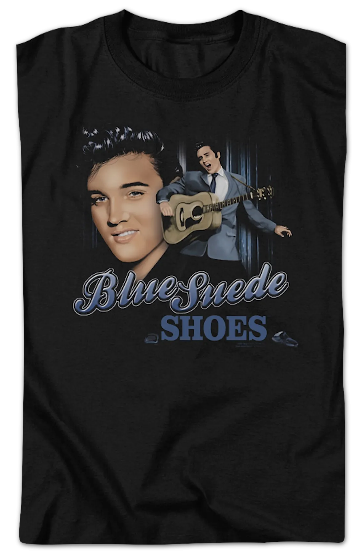 Blue Suede Shoes Collage Elvis Presley T-Shirt