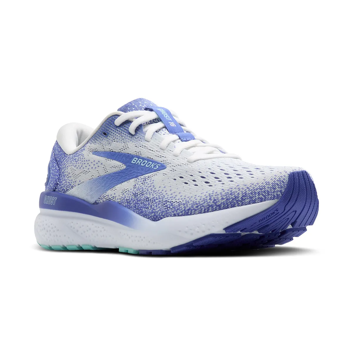 Brooks Ghost 16 Womens | White/amparo Blue/limpet Shell