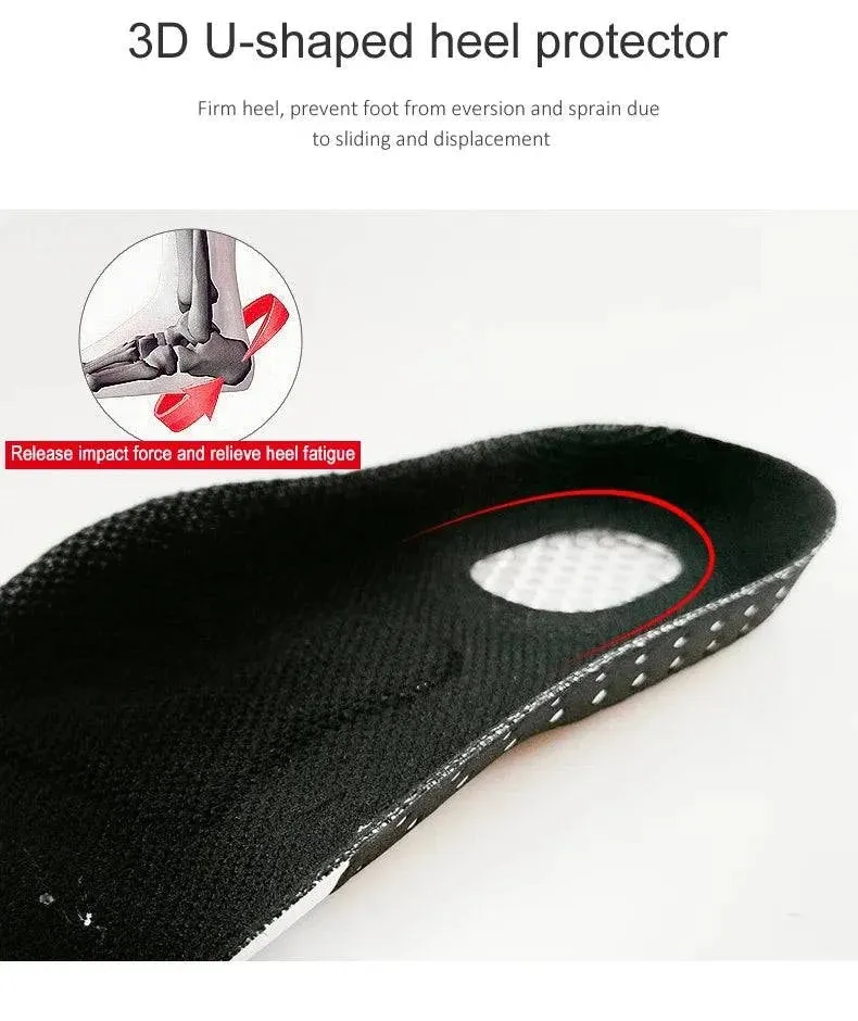 Cuttable Silicone Insoles for Shoe Men Women Orthotic Arch Support Sport Shoe Pad Soft Running Insert Cushion Memory Foam Insole