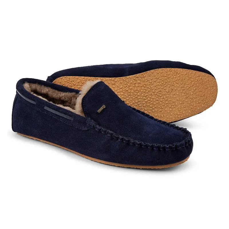 Dubarry Ventry Mens Moccasin Slippers - French Navy