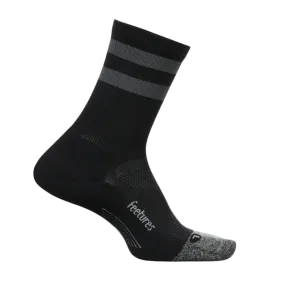 Feetures - Elite Light Cushion Mini-Crew - Black High Top Stripe