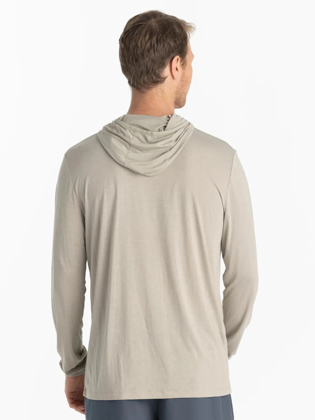 Free Fly Men's Bamboo Lightweight Hoodie in Sandstone