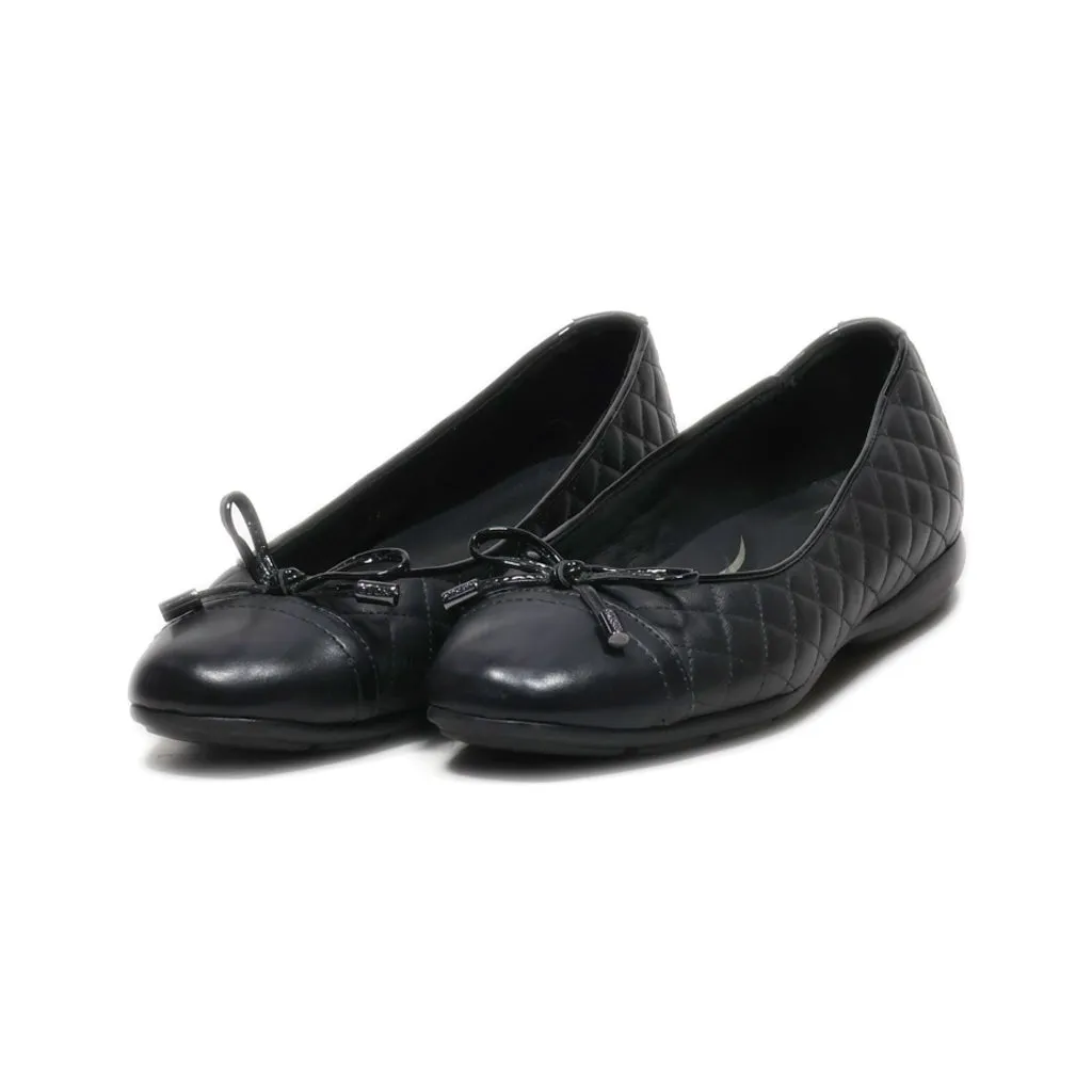 Geox Ballerinas Pu Leather Black Colour For Women