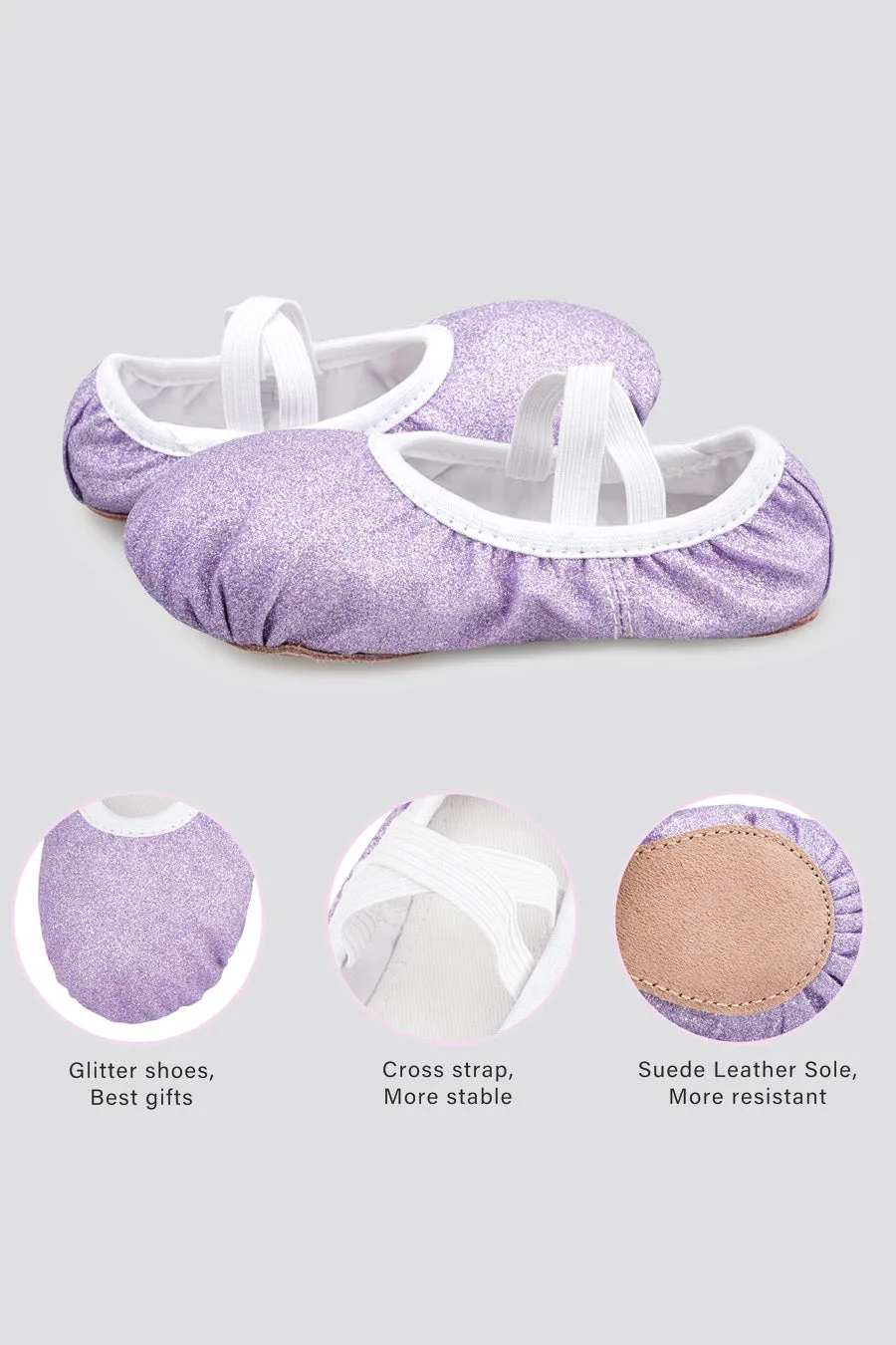 Girl's Glitter Ballet Shoes