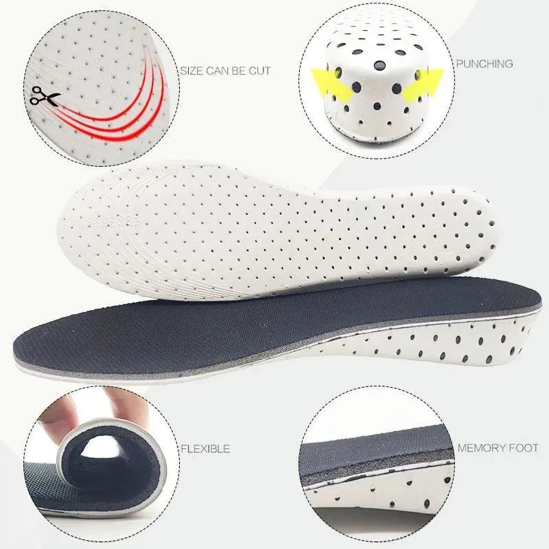 Height Increasing Memory Foam Insoles for Men and Women - Discreet Comfort & Support