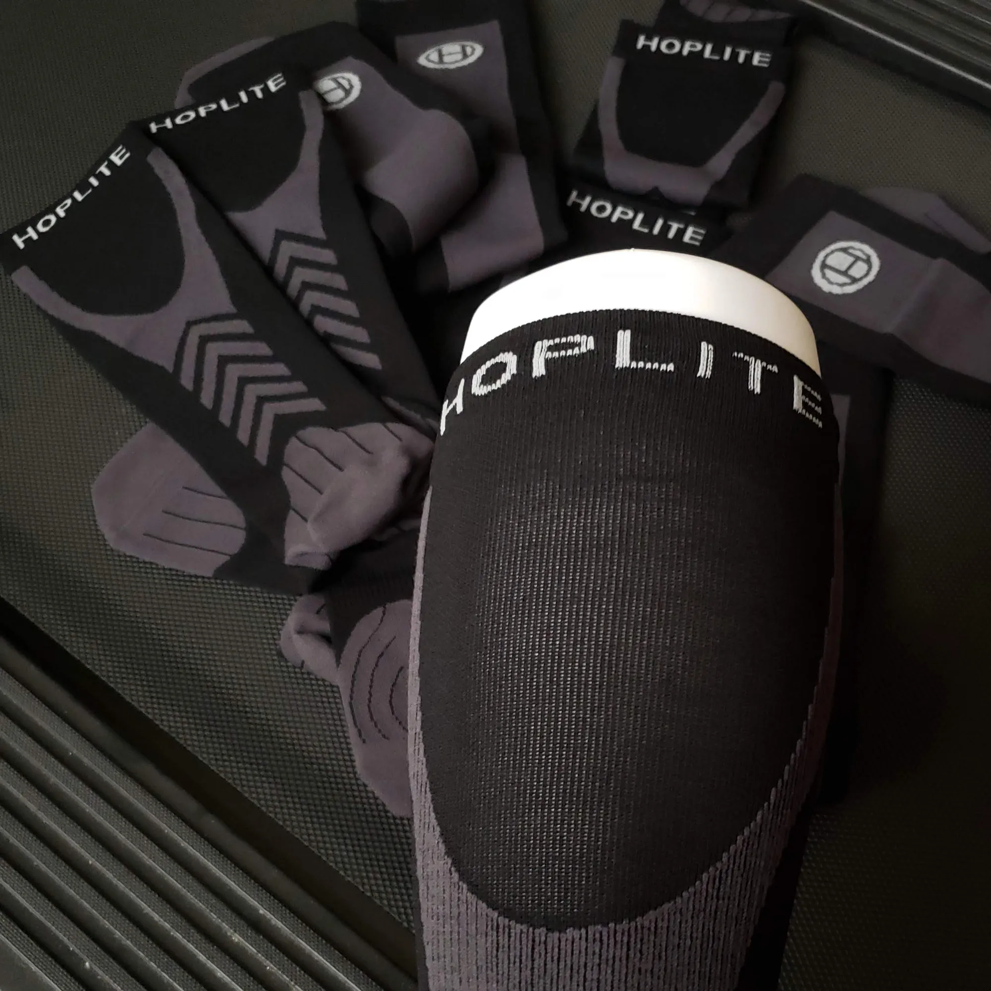 Hoplite Compression Socks: Support and Protection for Lifting, Running & OCR - Stealth Color