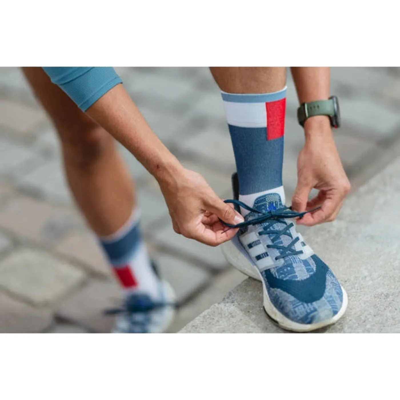 INCYLENCE Ultralights Zones Socks - Navy Red