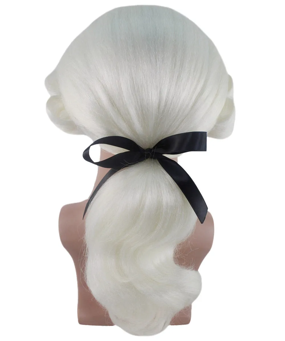 Mens Colonial Judge White Historical Wigs | Premium Breathable Capless Cap