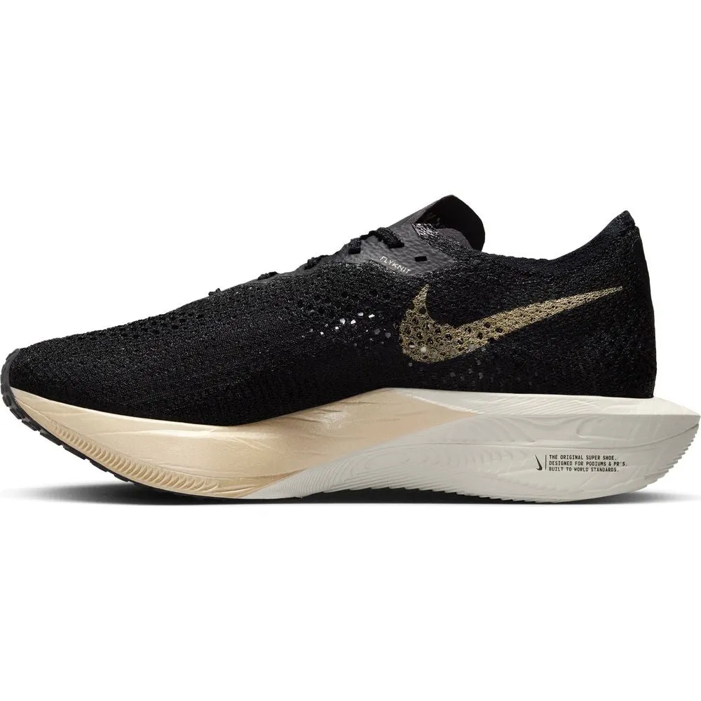 Mens Vaporfly 3 - Black/Oatmeal/Metallic Gold Grain