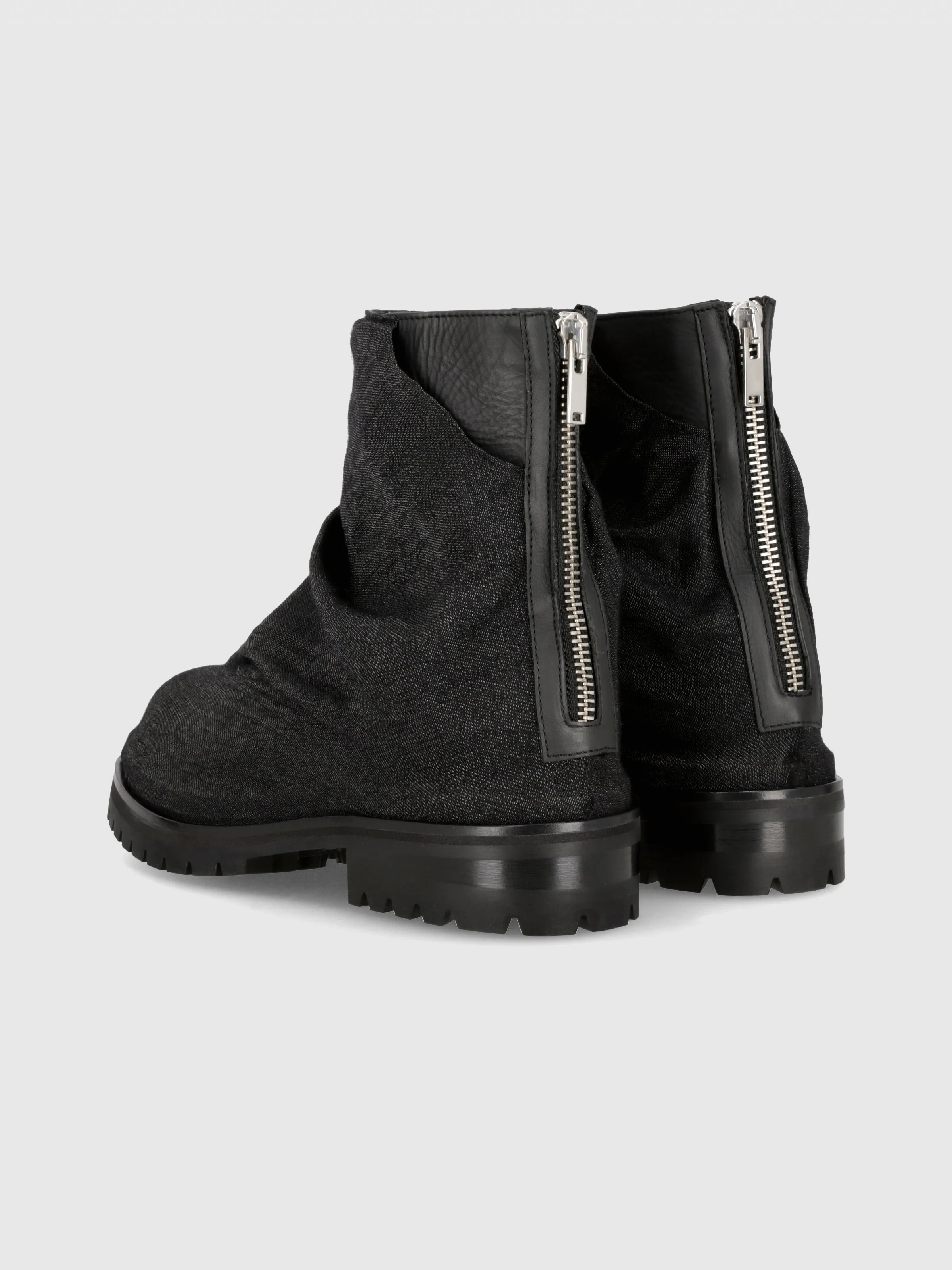 Metal Wool Marathon Boot in Black