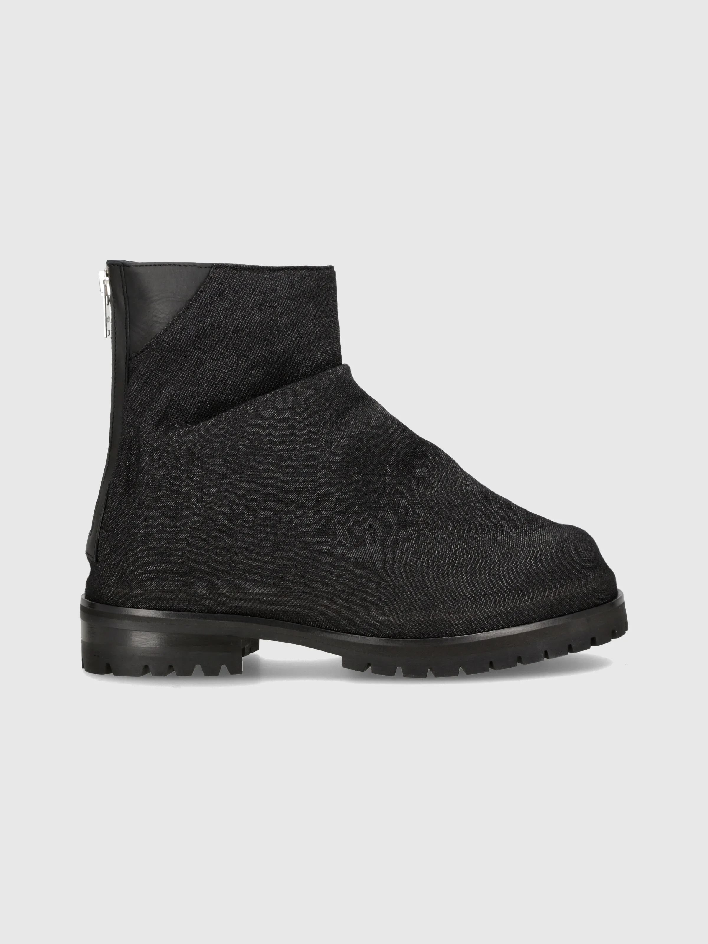 Metal Wool Marathon Boot in Black