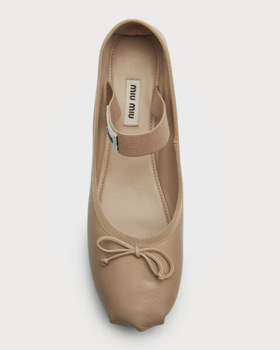 Miu Miu leather ballerinas