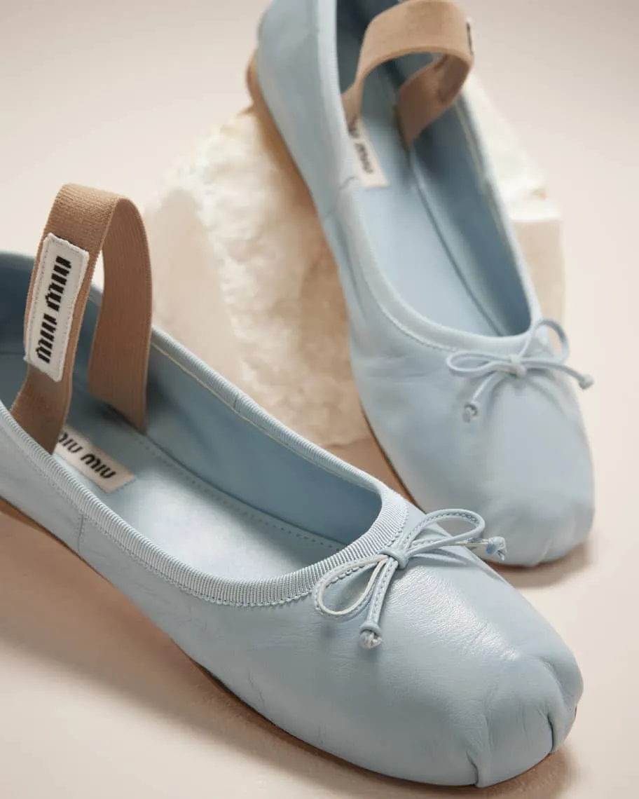 Miu Miu leather ballerinas