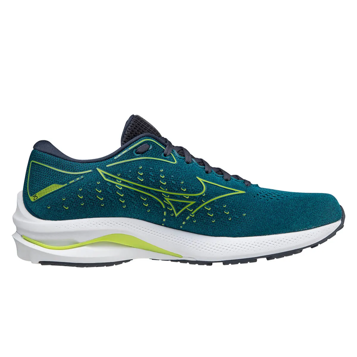 Mizuno Wave Rider 25 Mens | Harborblue/limegreen/iin