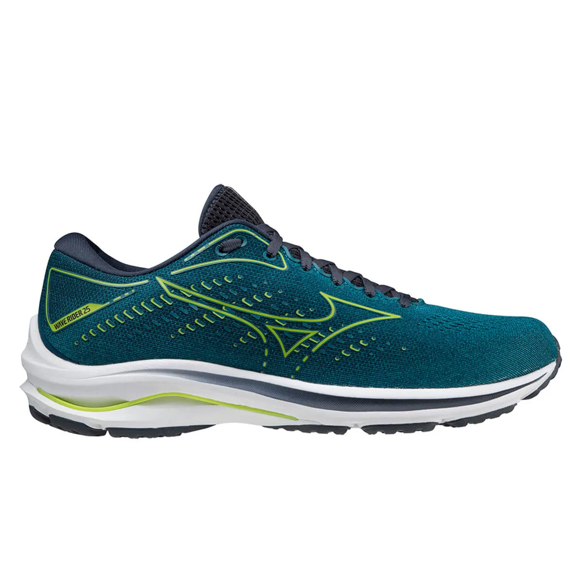 Mizuno Wave Rider 25 Mens | Harborblue/limegreen/iin