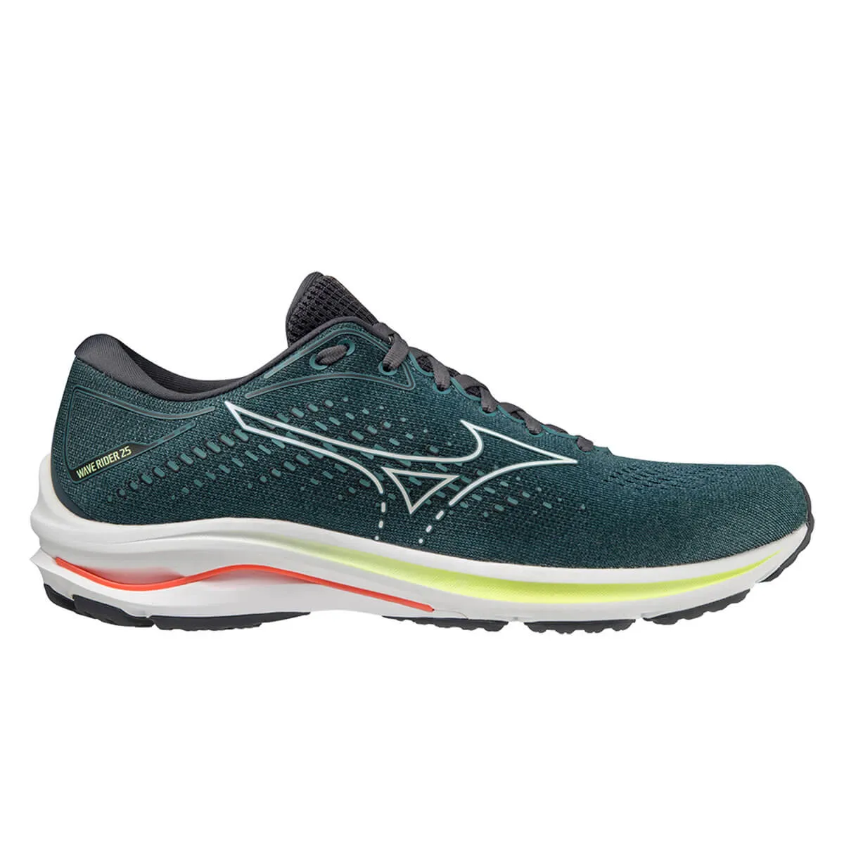 Mizuno Wave Rider 25 Mens | Smokeblue/wht/neolime