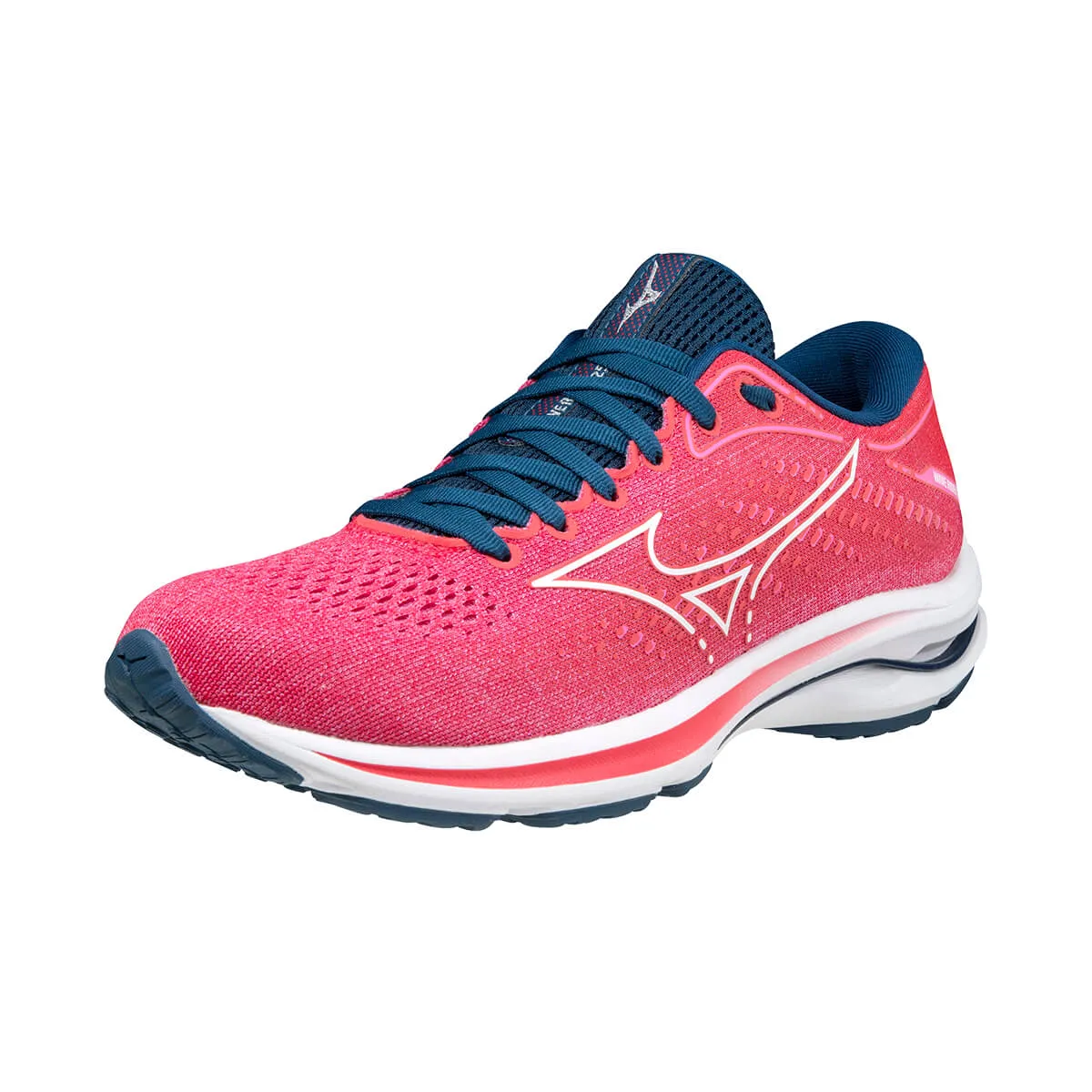 Mizuno Wave Rider 25 Womens | Phloxpink/wht/gsea