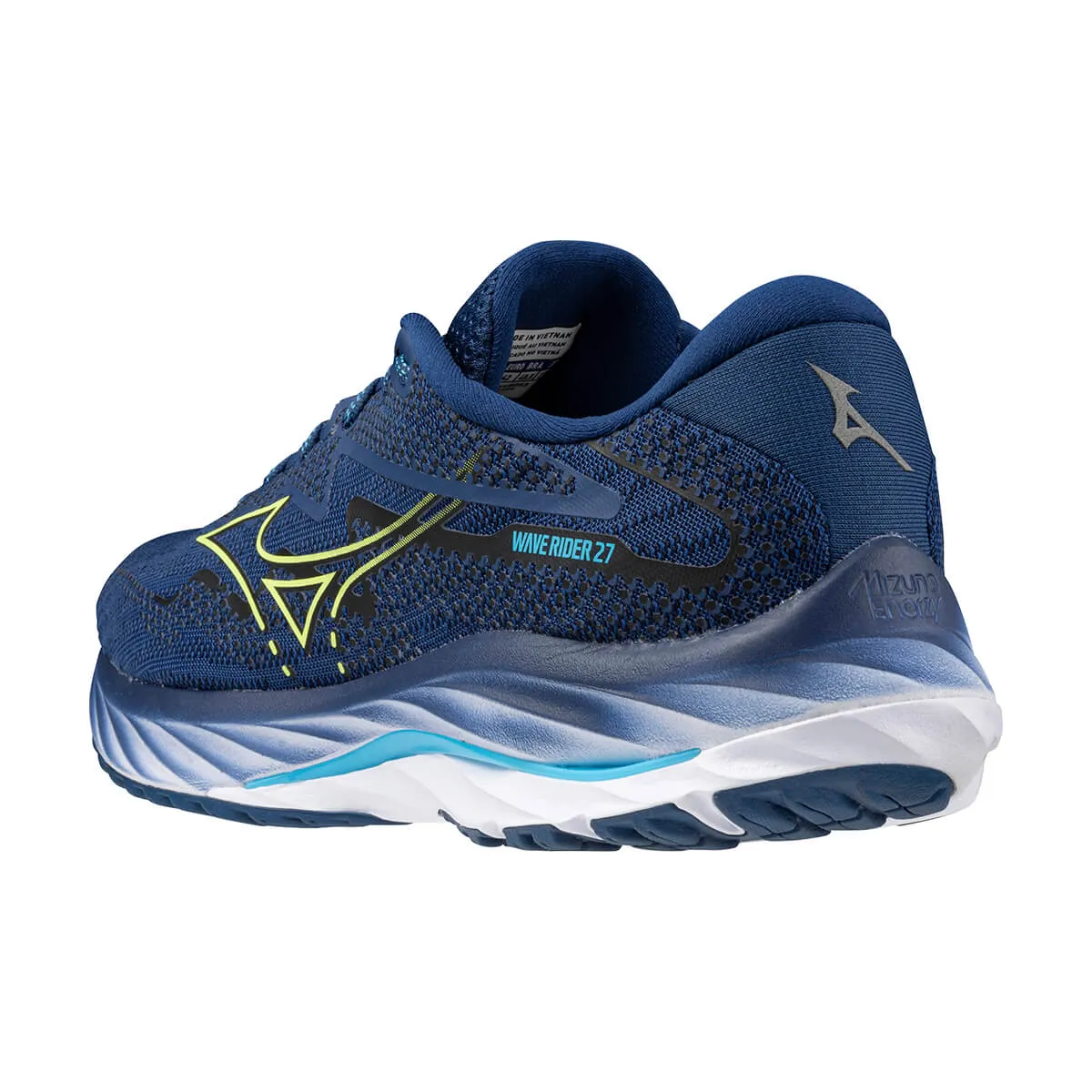 Mizuno Wave Rider 27 Mens | Navy Peony/sharp Green/swim Ca