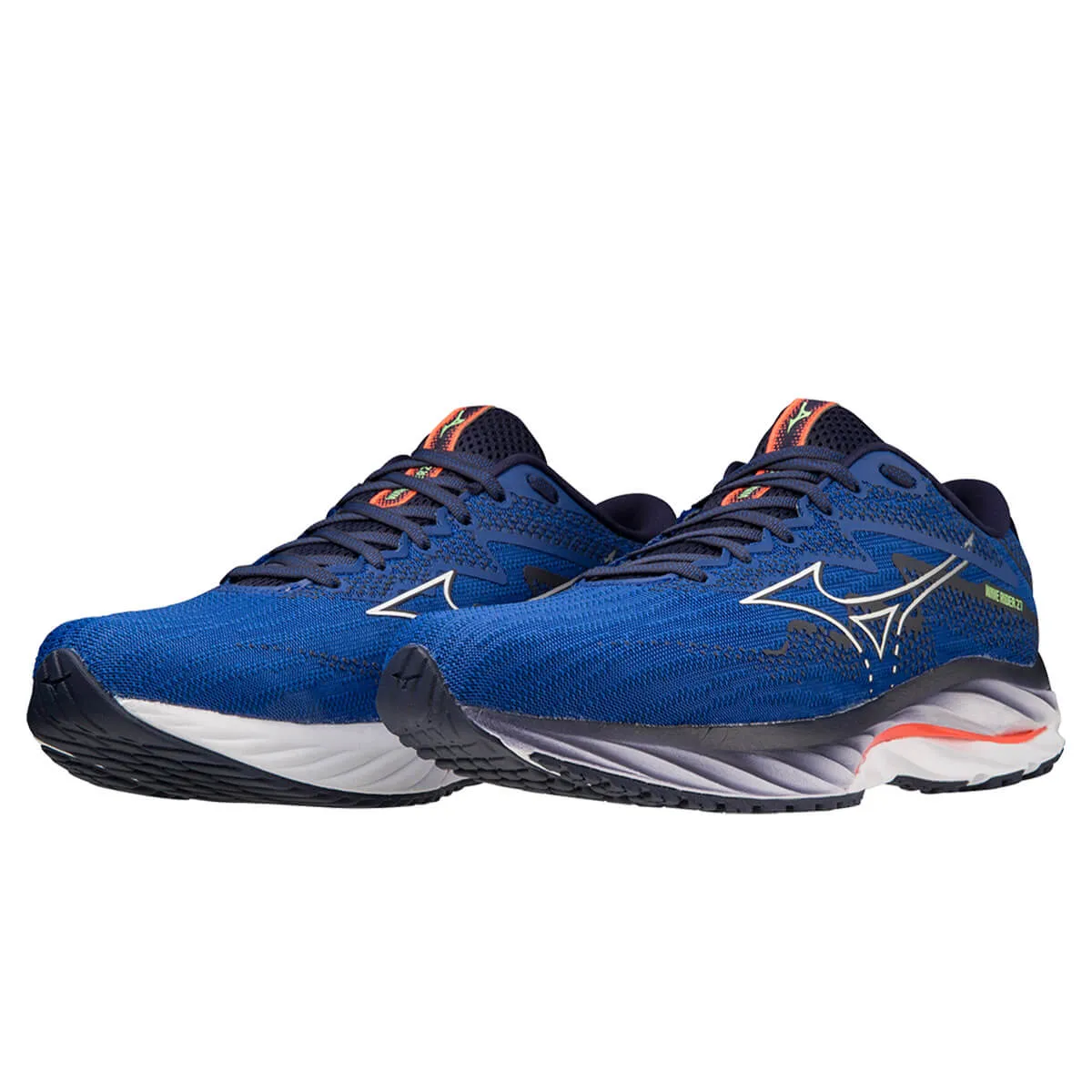 Mizuno Wave Rider 27 Mens | Surfweb/white/neonflame