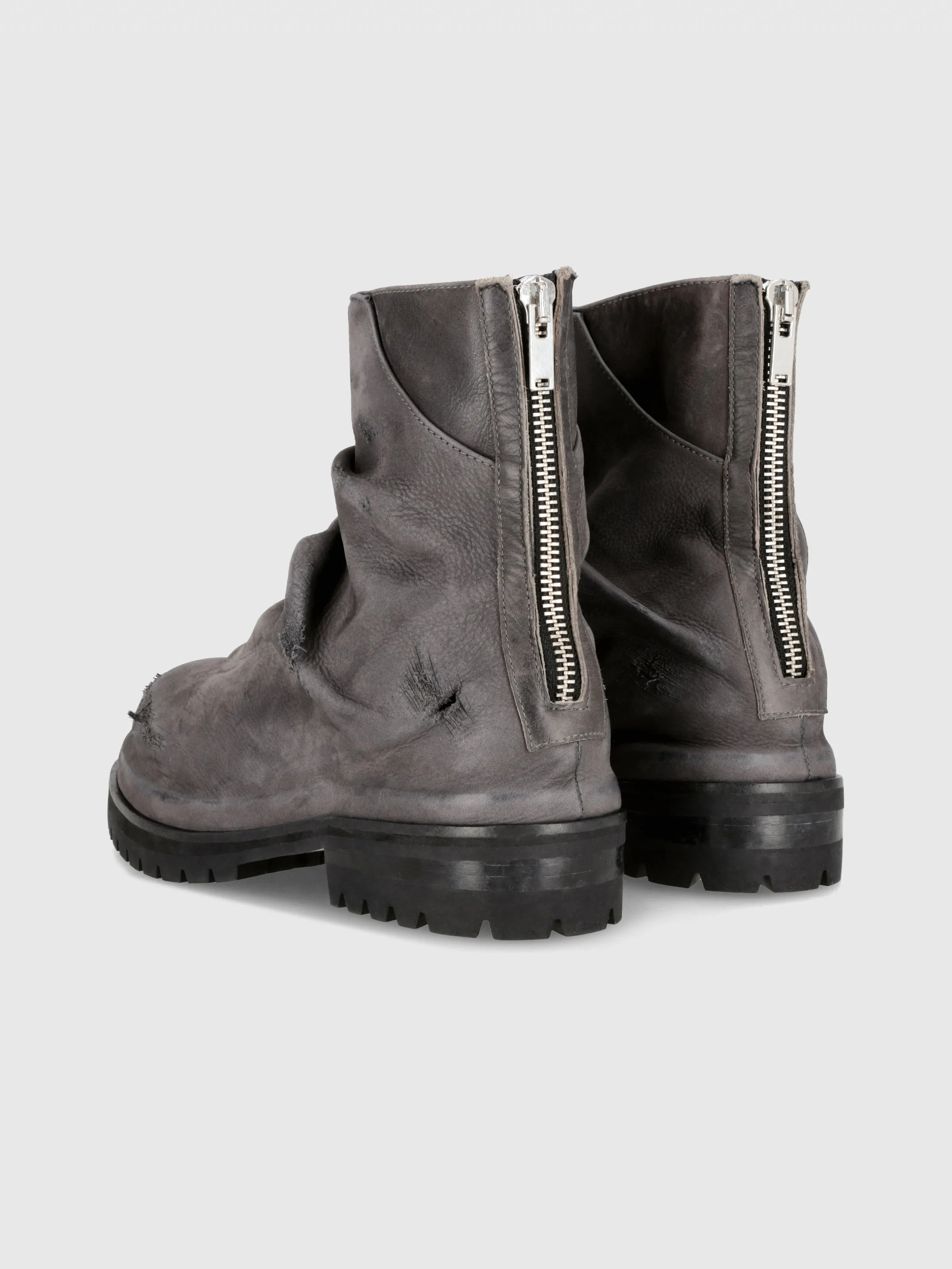 Nabuk Leather Marathon Boot in Graphite Gray