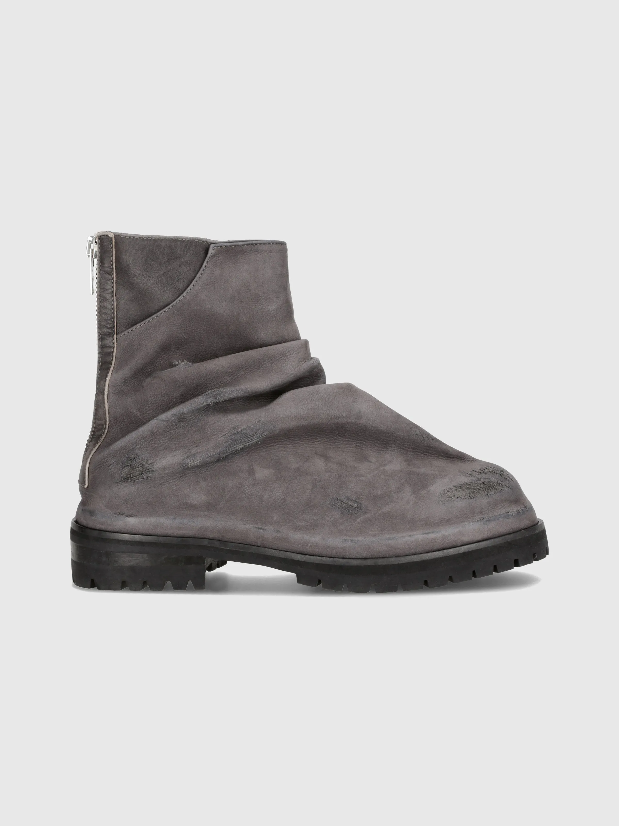 Nabuk Leather Marathon Boot in Graphite Gray