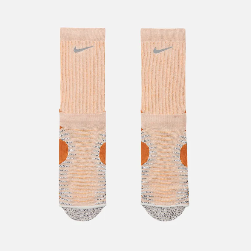 Nike Dri-FIT Trail-Running Crew Socks -Phantom/Vivid Orange/Monarch