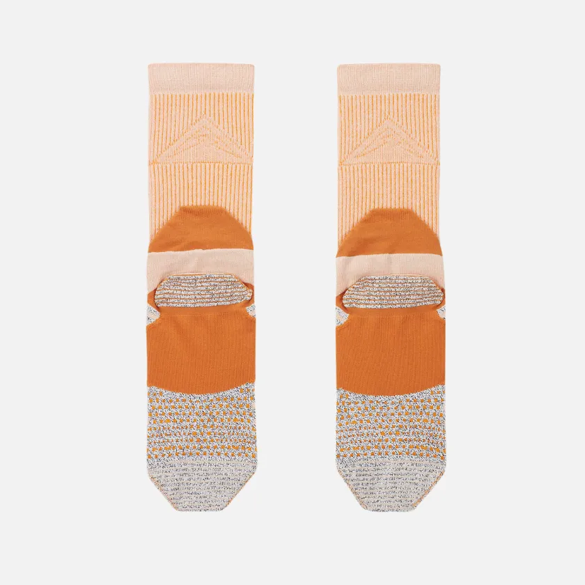 Nike Dri-FIT Trail-Running Crew Socks -Phantom/Vivid Orange/Monarch