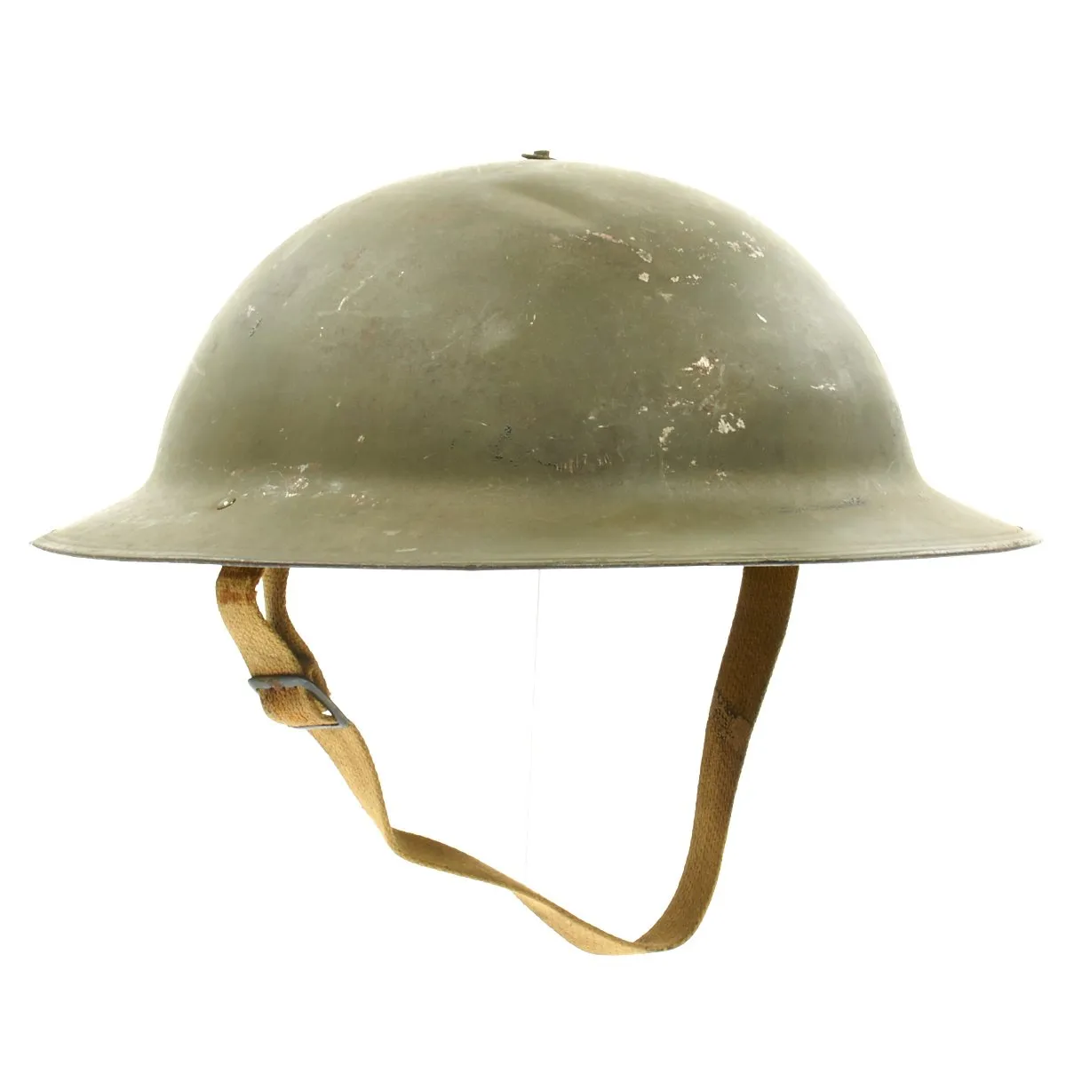 Original British WWI MkI Type A First Model Brodie Steel Helmet