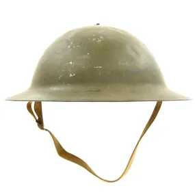 Original British WWI MkI Type A First Model Brodie Steel Helmet