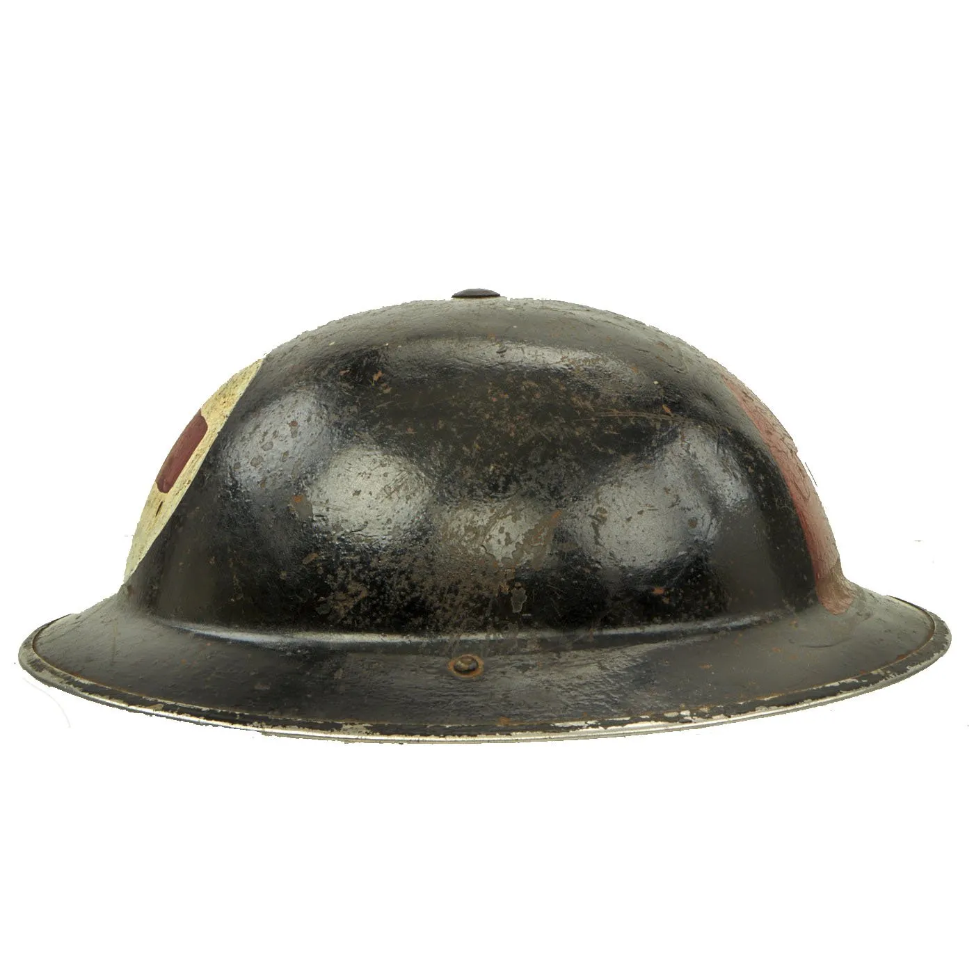 Original British WWII First Aid Post Medic Brodie MkII Steel Helmet - Dated 1945