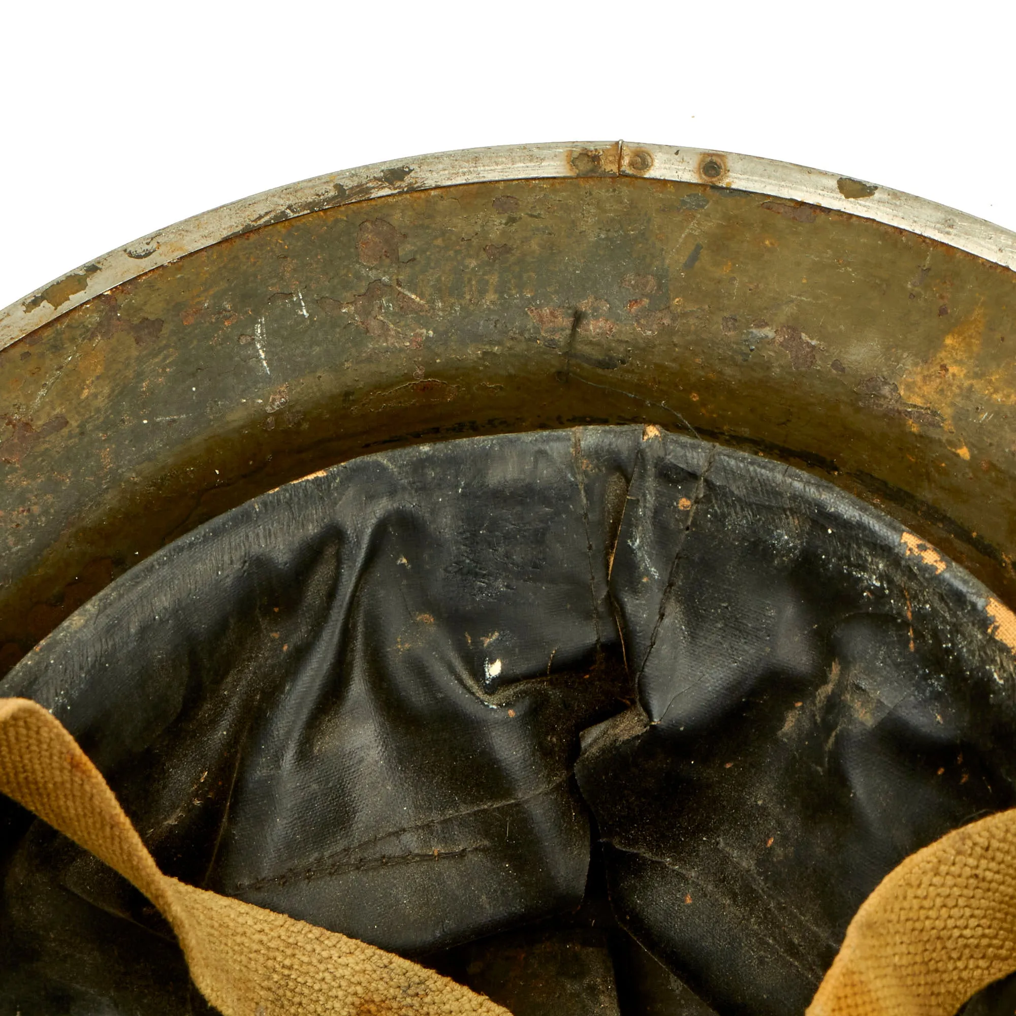 Original British WWII King's Royal Rifle Corps Painted MkII Brodie Helmet - Discovered in Italian Barn Circa 1960s