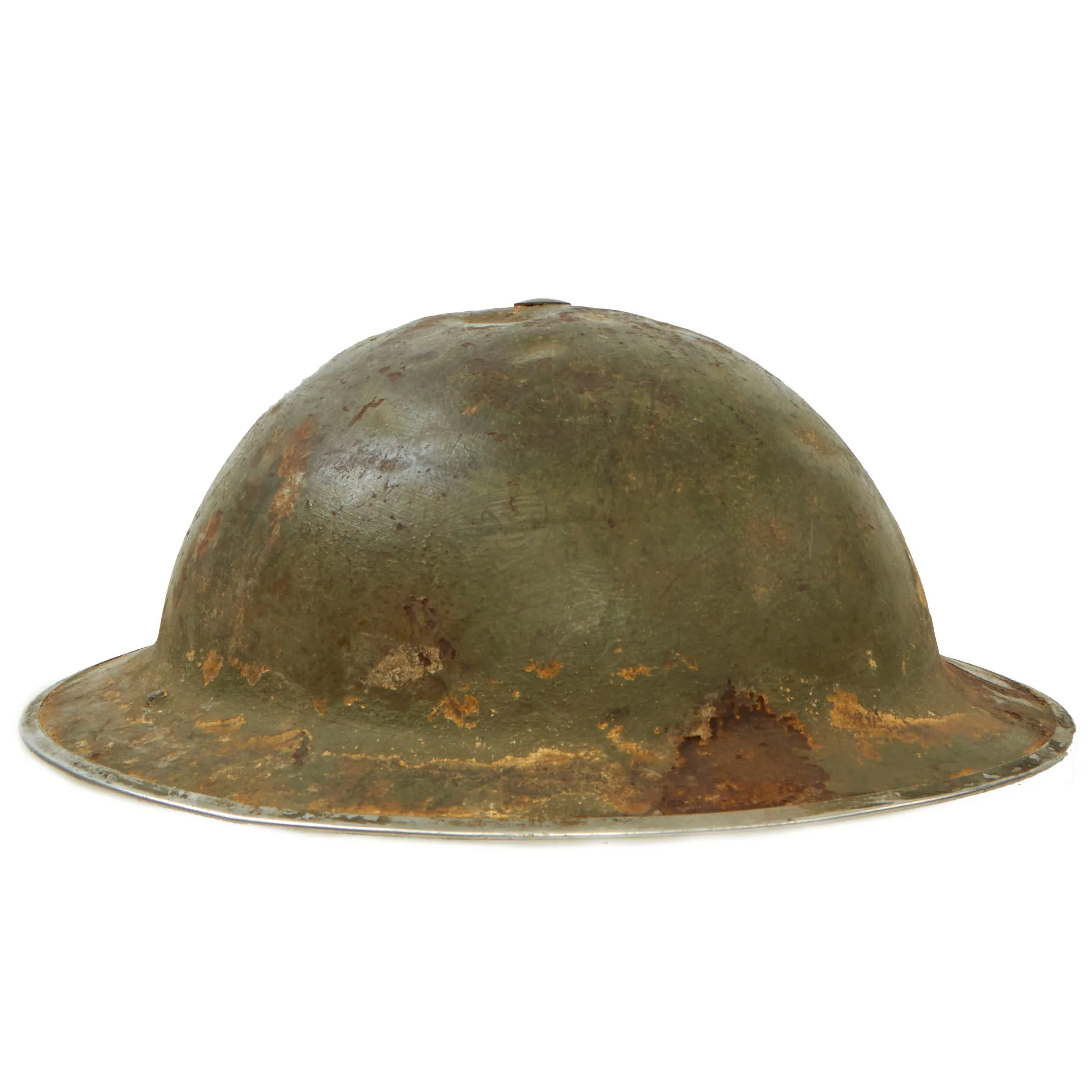 Original Canadian WWII Named Brodie MkII Steel Helmet with Painted 6th Canadian Infantry Division Unit Flash