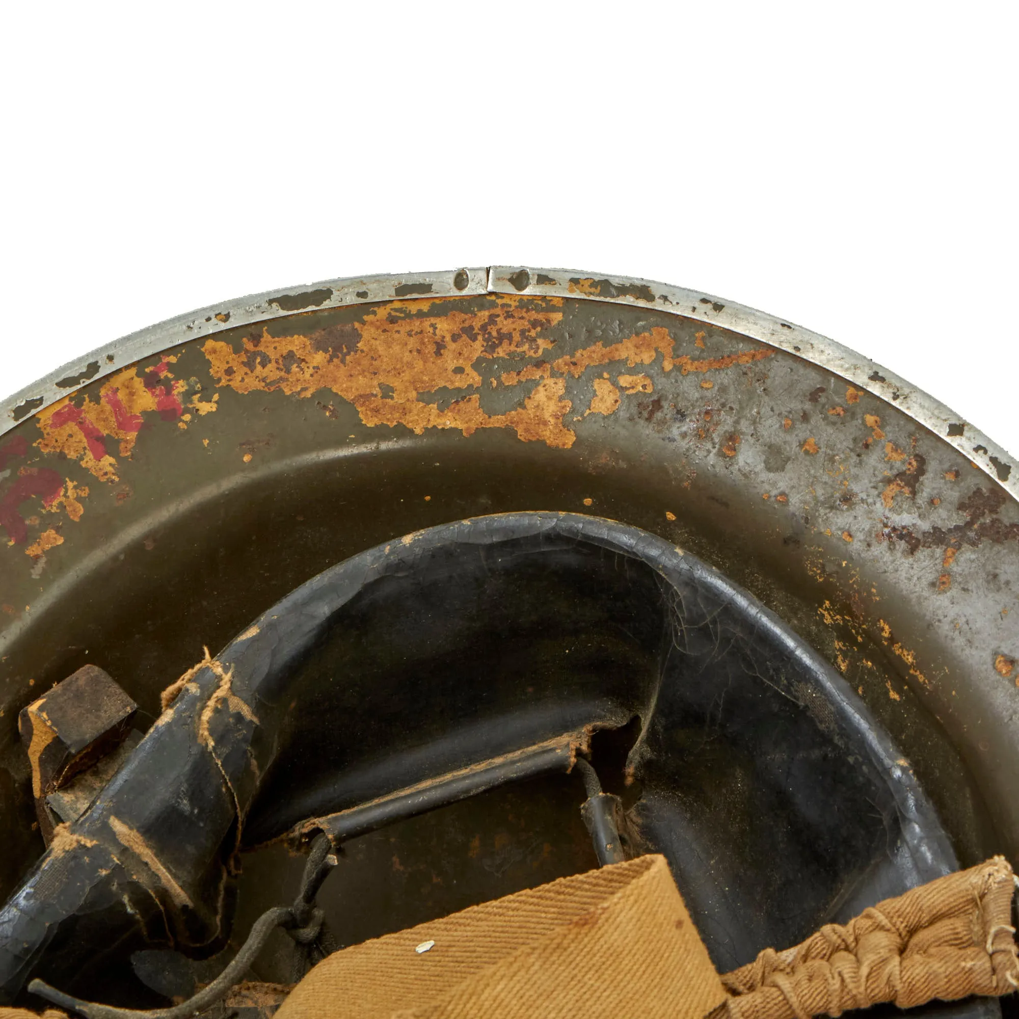 Original Canadian WWII Named Brodie MkII Steel Helmet with Painted 6th Canadian Infantry Division Unit Flash