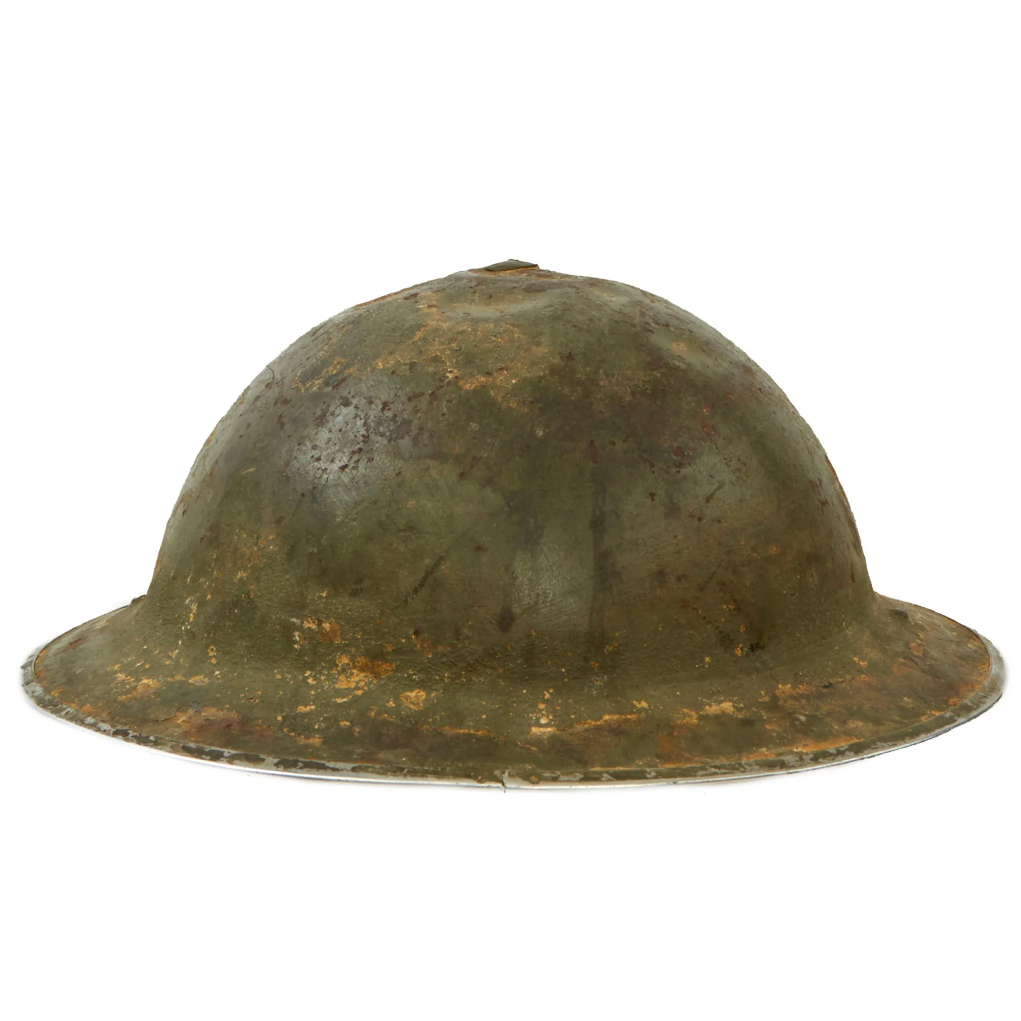 Original Canadian WWII Named Brodie MkII Steel Helmet with Painted 6th Canadian Infantry Division Unit Flash