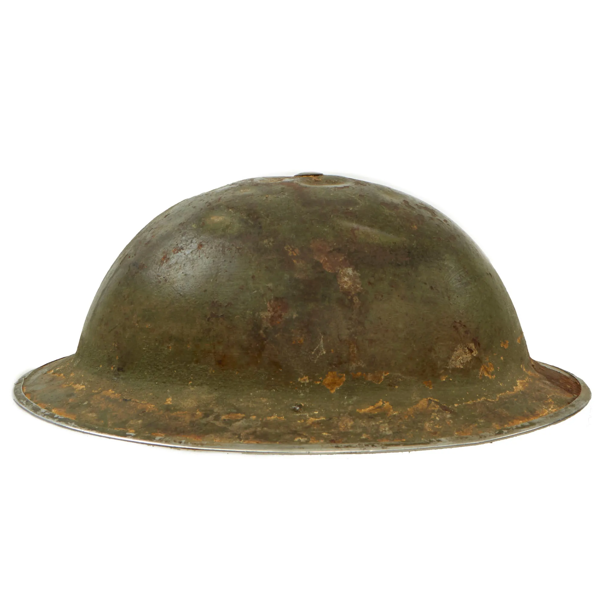 Original Canadian WWII Named Brodie MkII Steel Helmet with Painted 6th Canadian Infantry Division Unit Flash