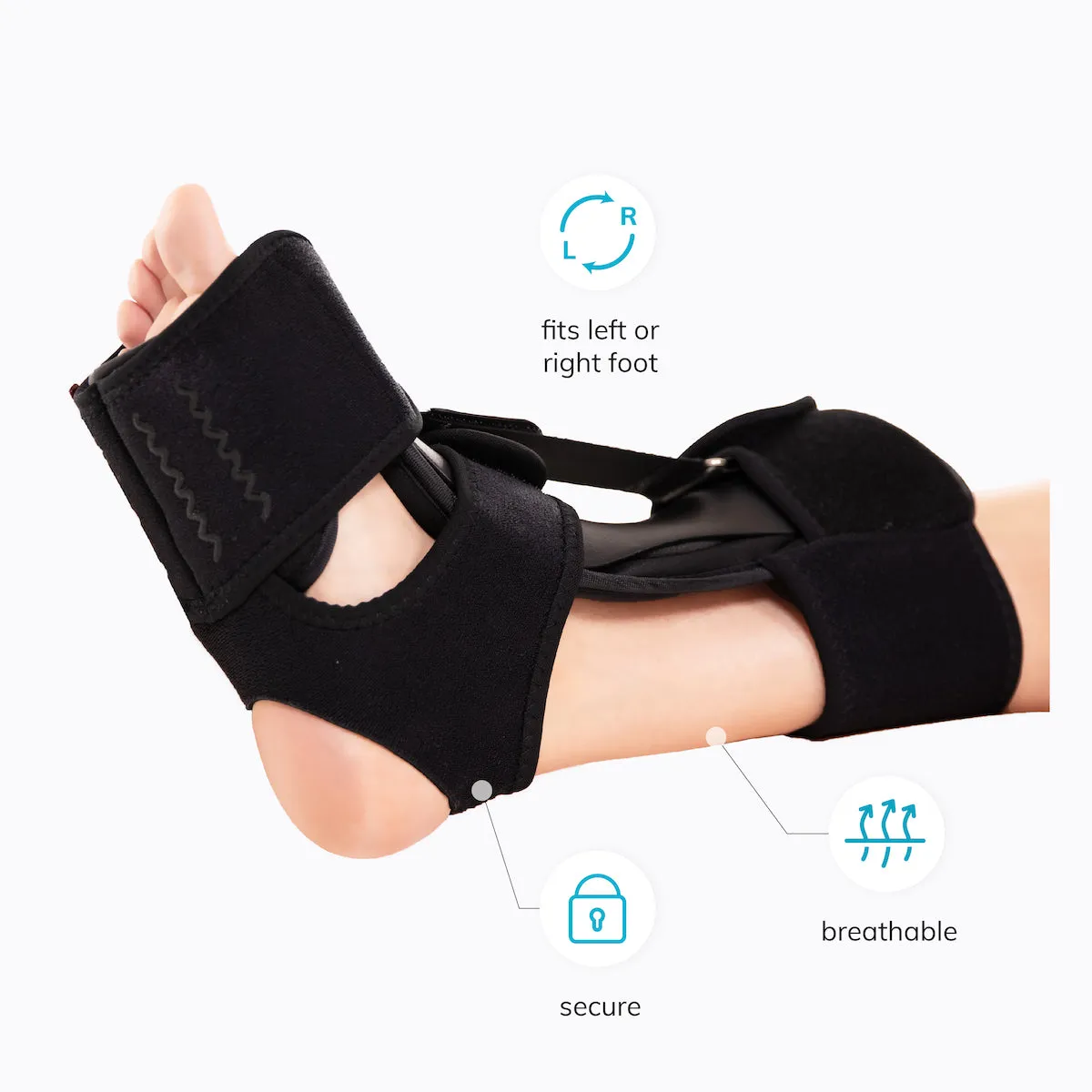 Plantar Fasciitis Brace | Dorsal Night Splint for Heel Pain Relief & Achilles Tendon or Calf Stretch