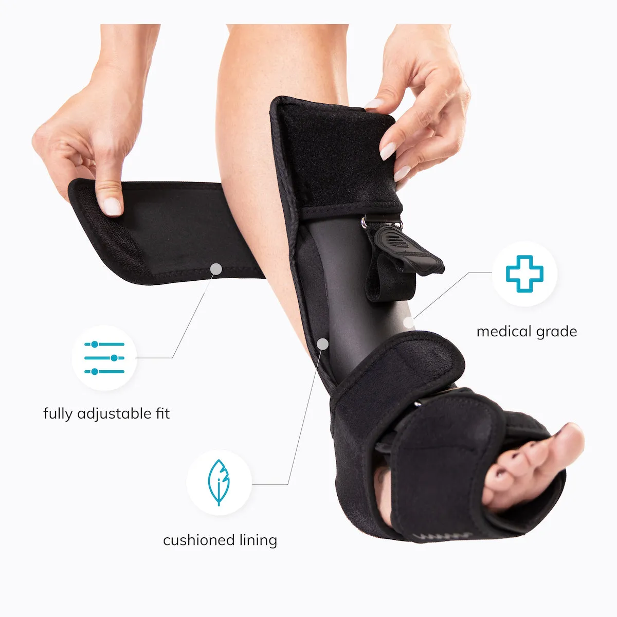 Plantar Fasciitis Brace | Dorsal Night Splint for Heel Pain Relief & Achilles Tendon or Calf Stretch