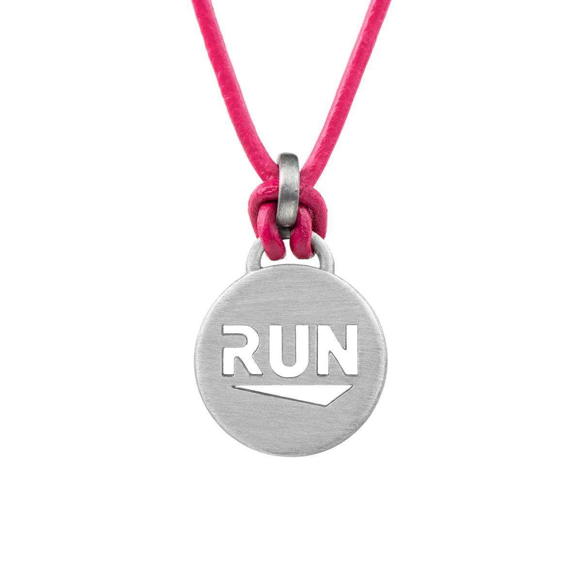 RUN Pendant Leather Running Necklace