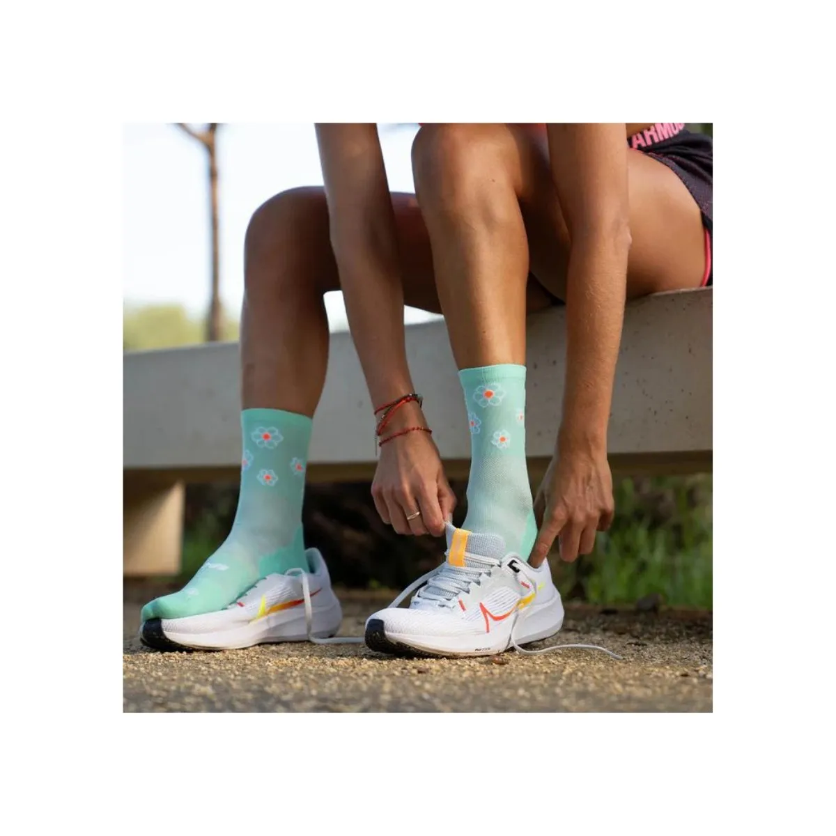 Sporcks Marguerite Green Running Socks