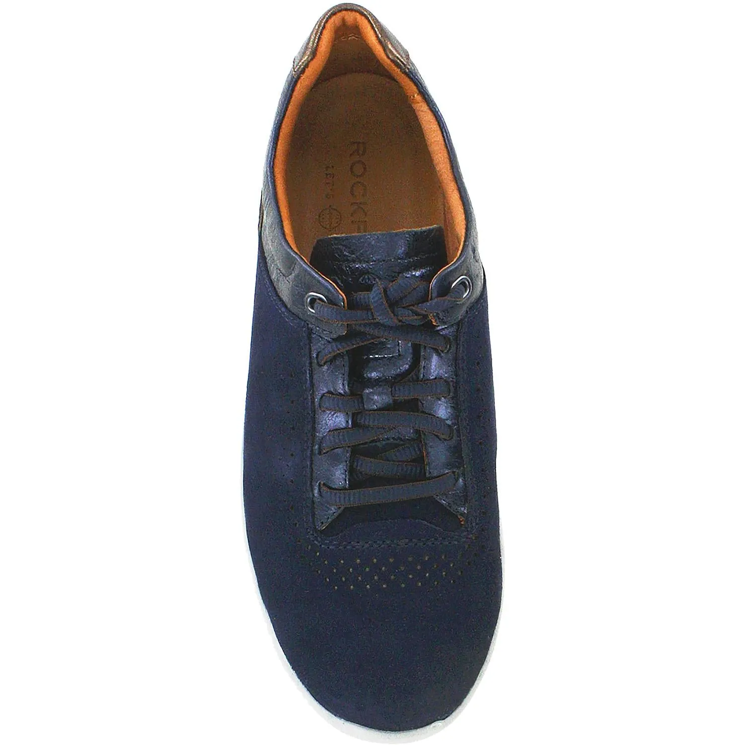 Women's Rockport Let's Walk Ubal Blue Nubuck/Leather