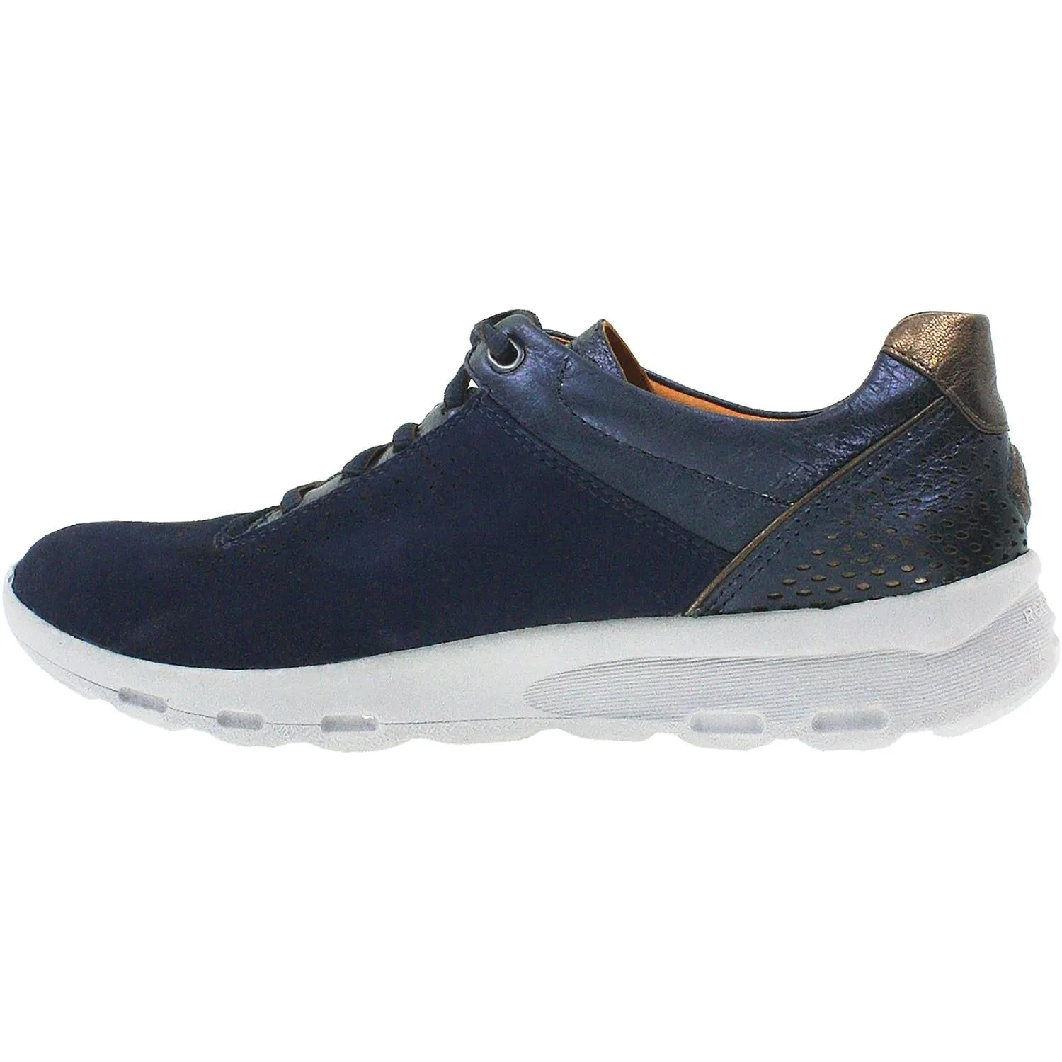 Women's Rockport Let's Walk Ubal Blue Nubuck/Leather