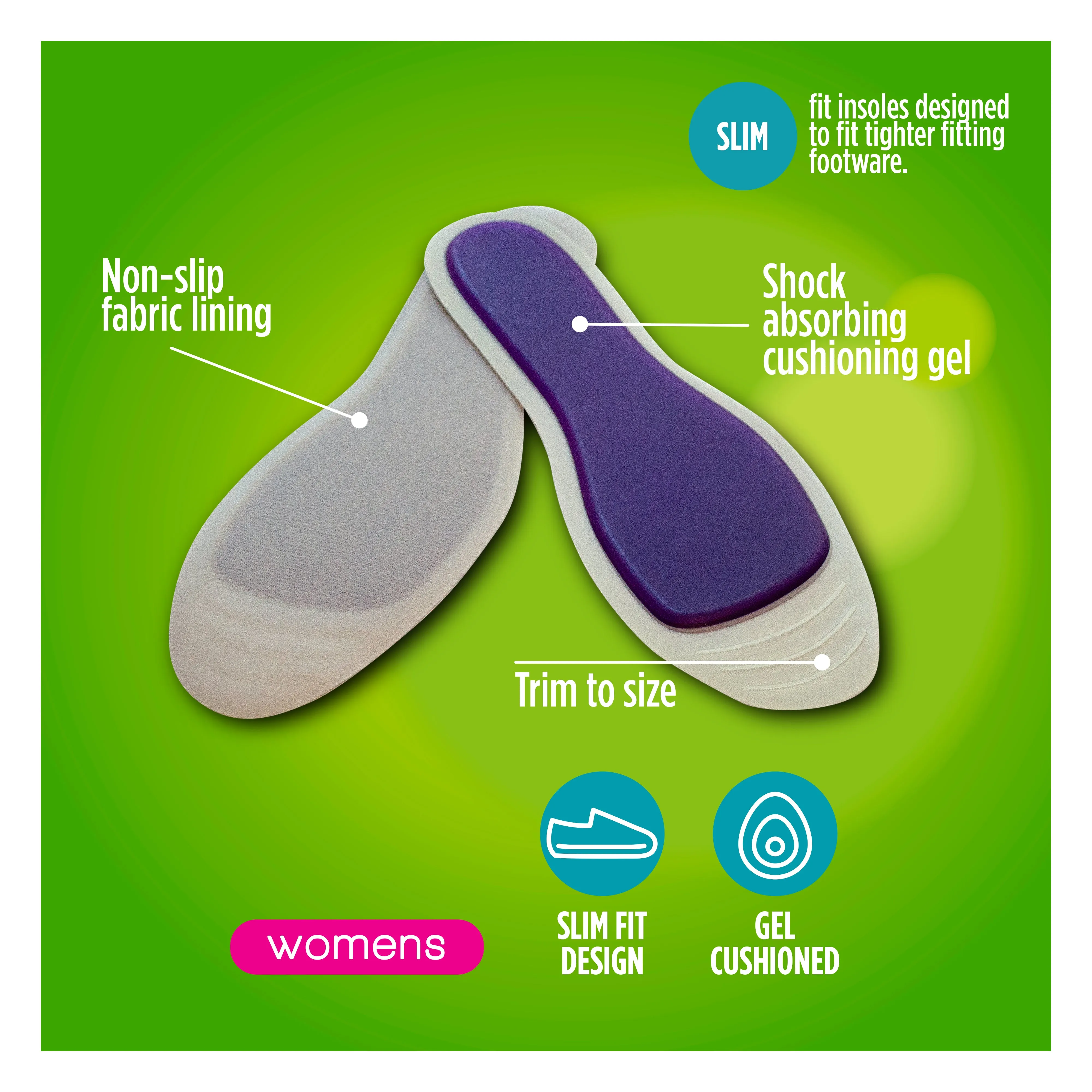 Women's Ultra Gel Insoles 1 Pair